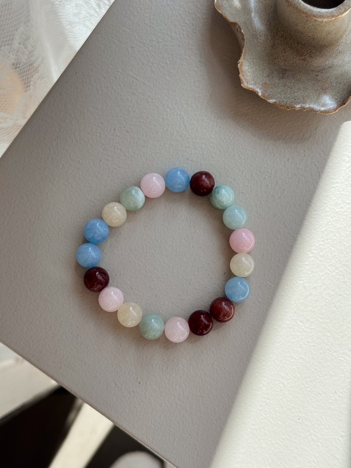 Armbånd m. natursten | Multi