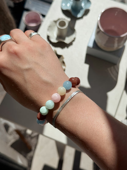 Armbånd m. natursten | Multi