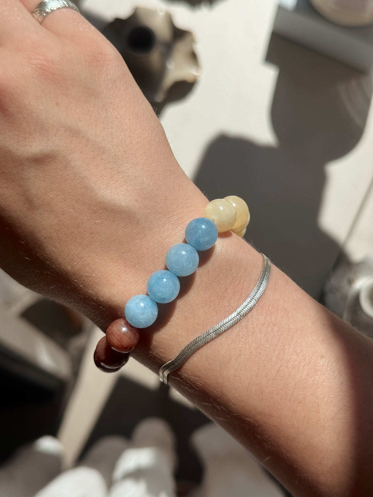 Armbånd m. natursten | Multi