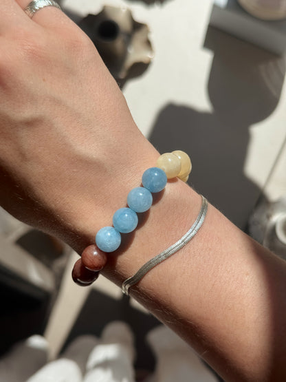 Armbånd m. natursten | Multi