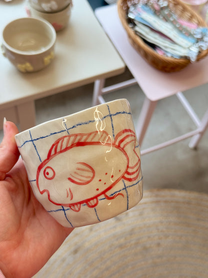Kop med fisk | Uden hank