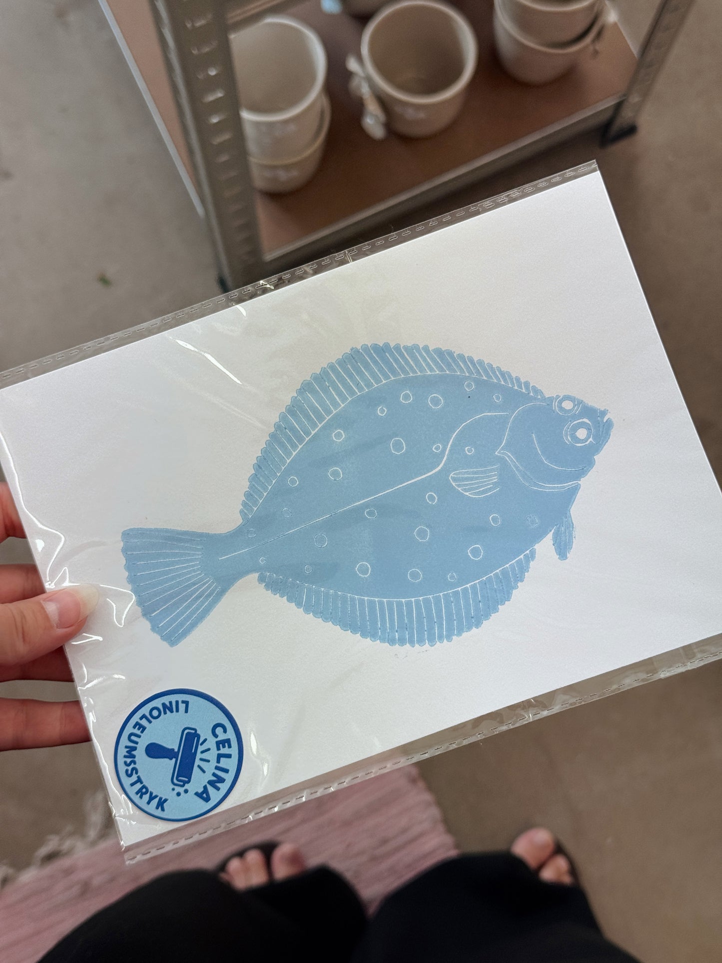 Fladfisk | Linoleumstryk (Flere varianter)