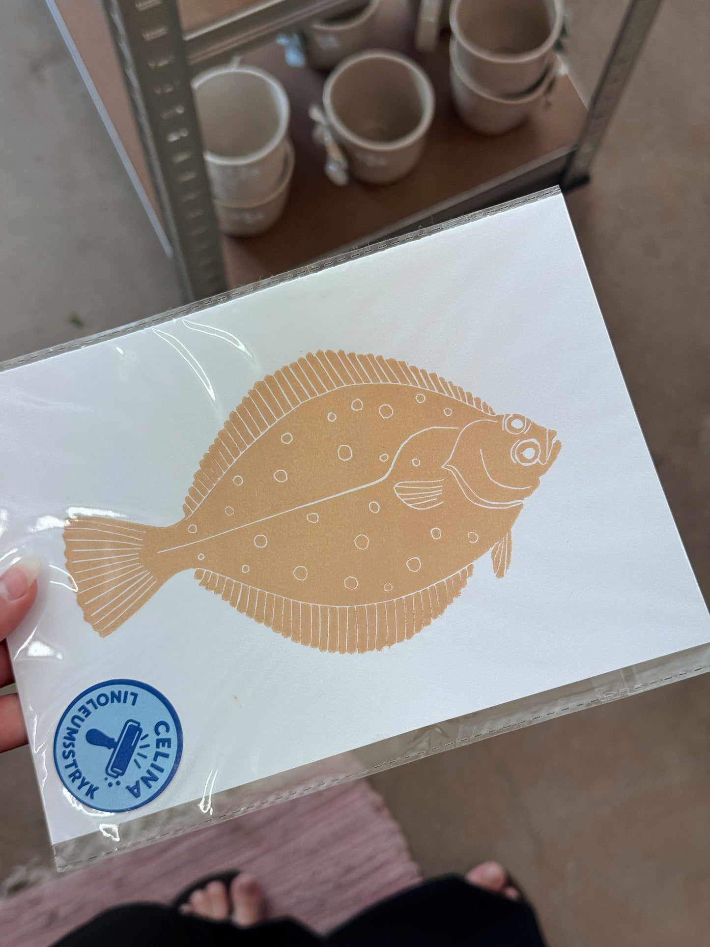Fladfisk | Linoleumstryk (Flere varianter)