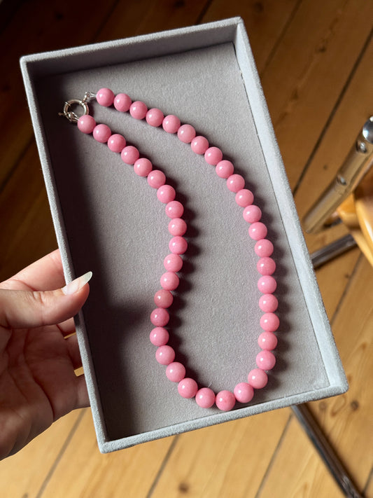 Halskæde | Lys koral/Pink