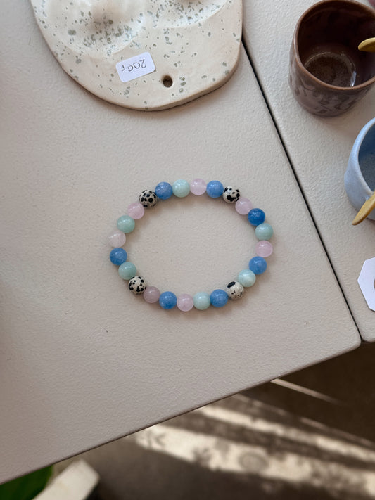Bracelet with natural stones | Purple