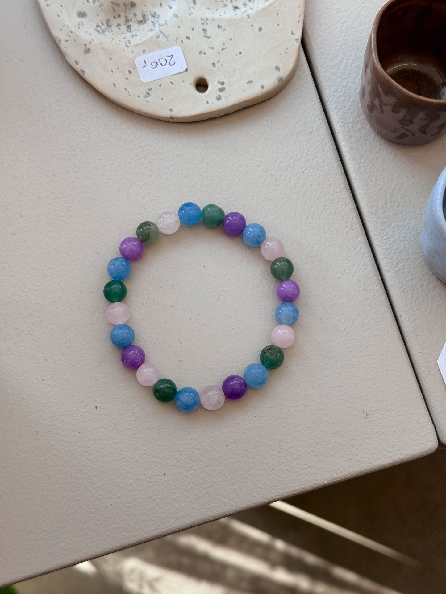 Armbånd m. natursten | Multi