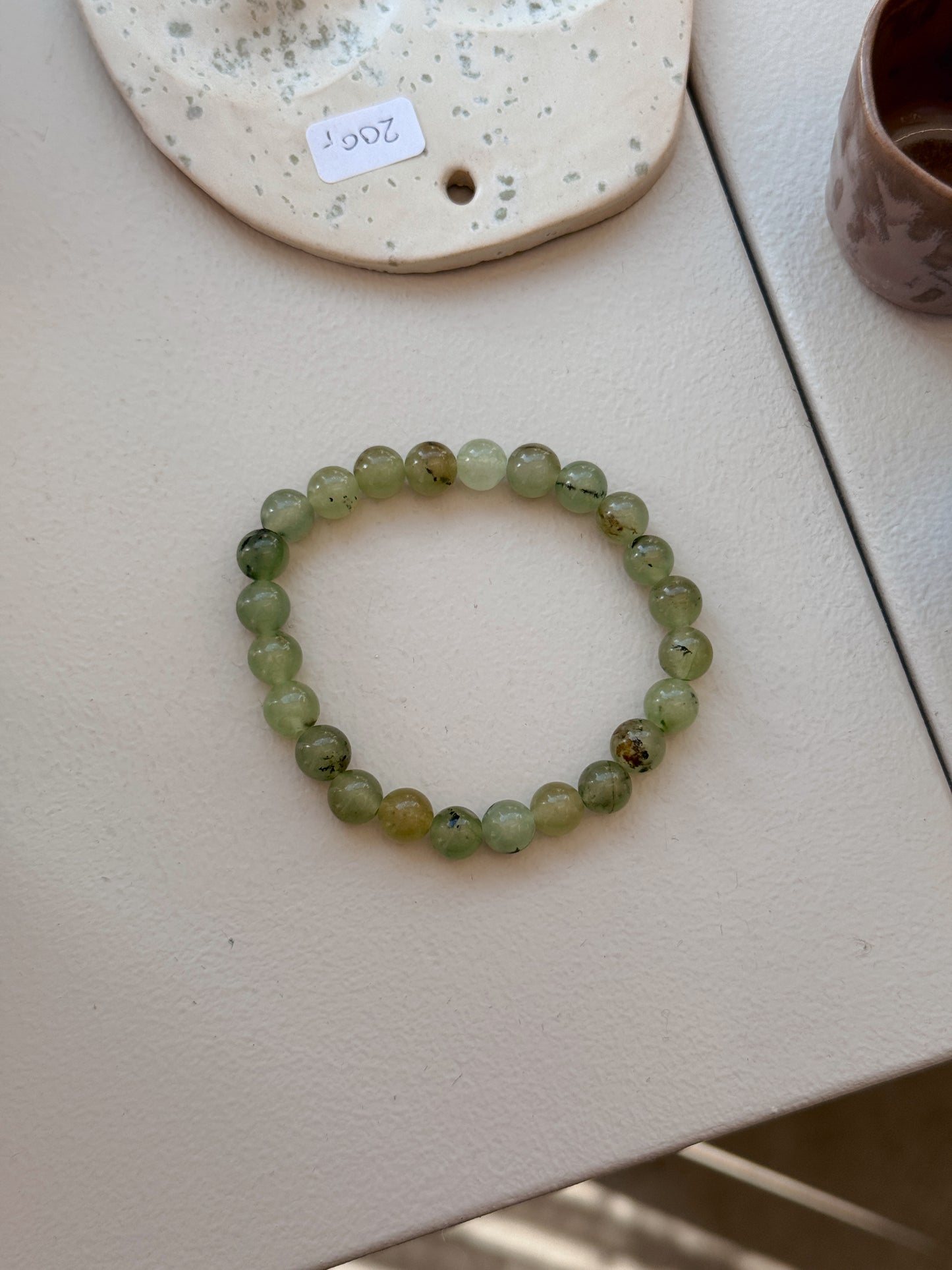 Armbånd m. natursten | Grøn