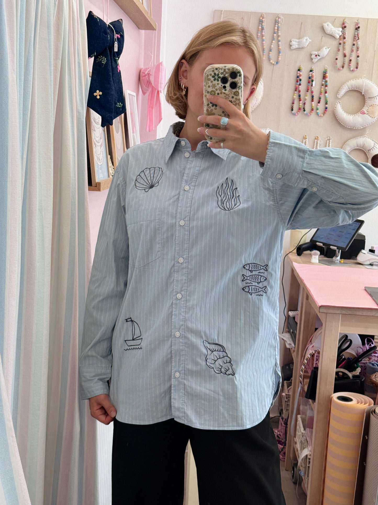 Skjorte m. broderi | Small
