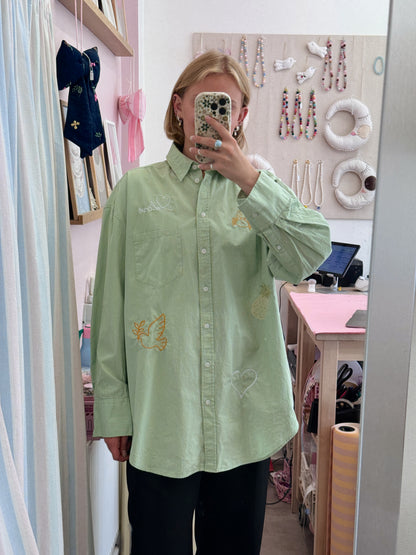 Skjorte m. broderi | Medium