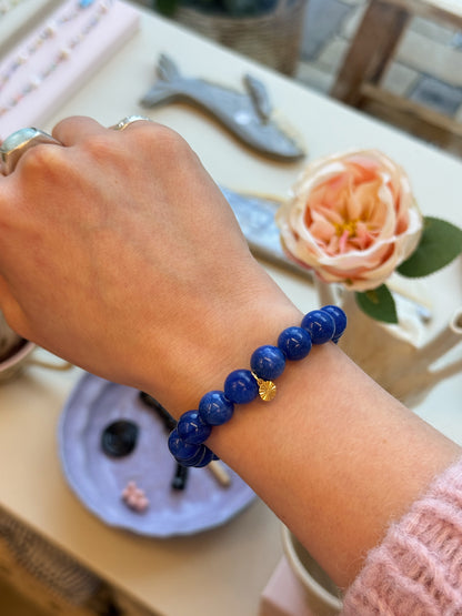 Armbånd m. natursten | Kobolt