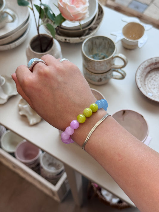 Bracelet with natural stones | Purple