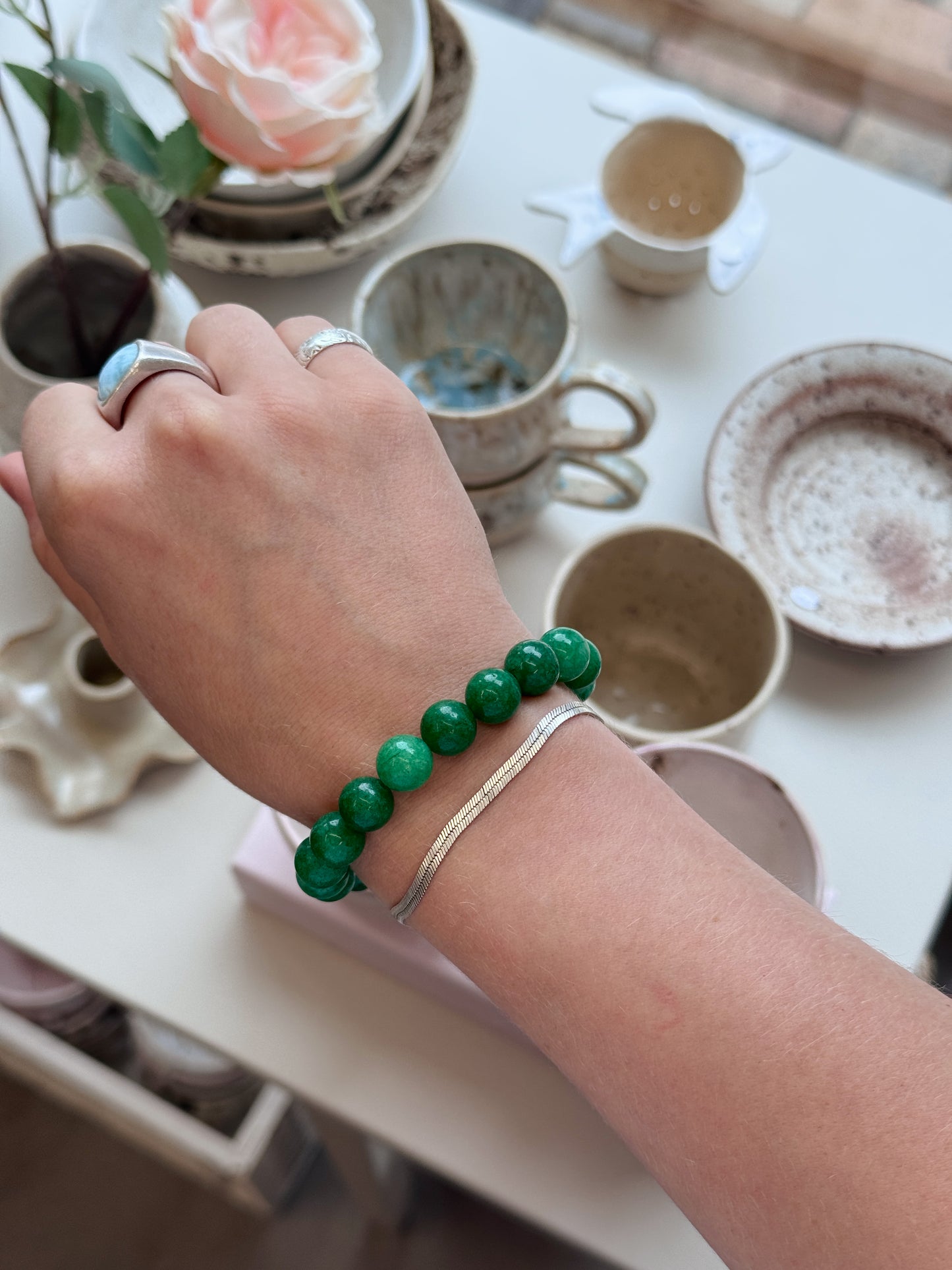 Bracelet with natural stones | Purple