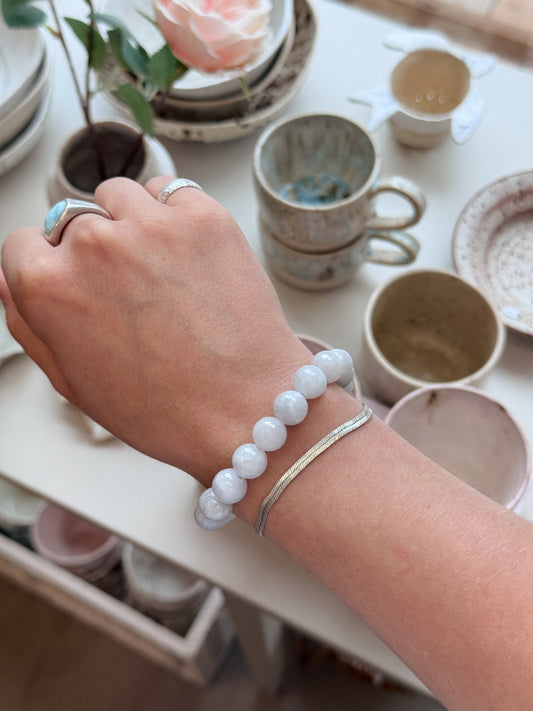 Bracelet with natural stones | Purple