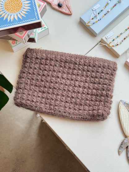 Bubble Clutch, standard | Mørk brun