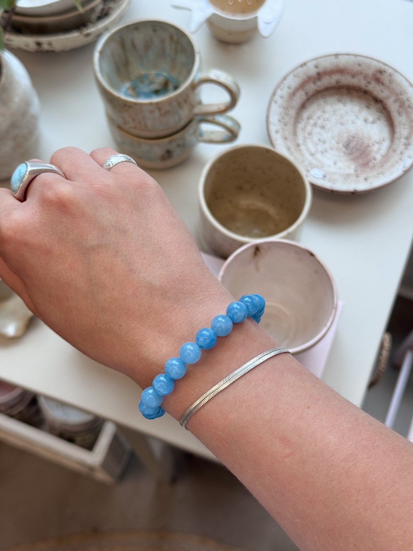 Bracelet with natural stones | Purple