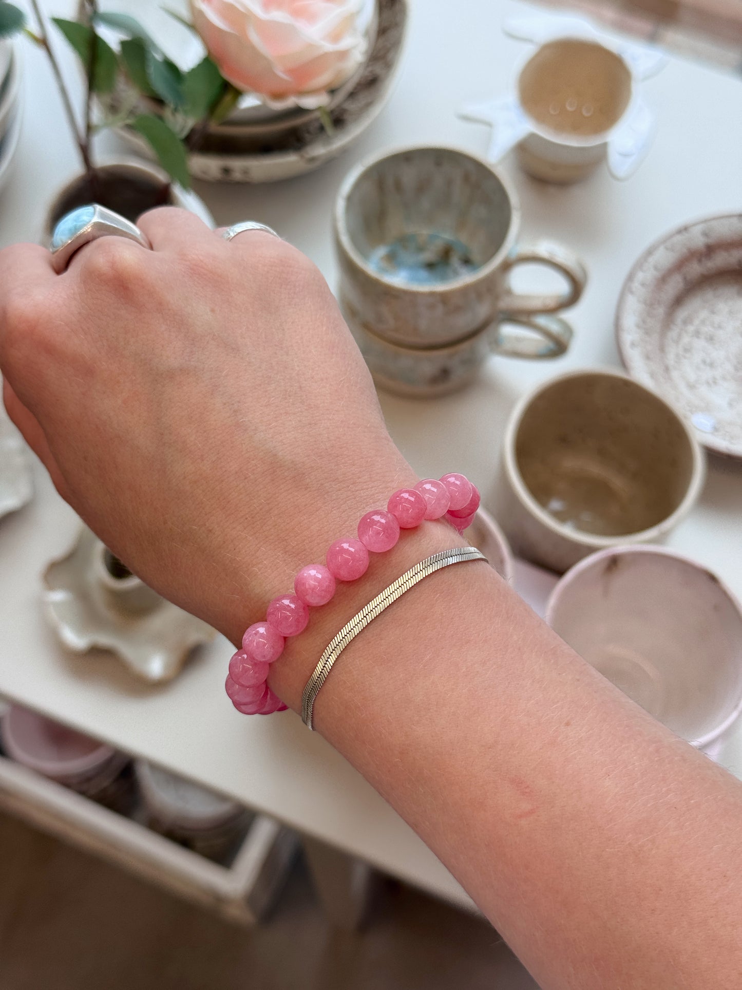 Bracelet with natural stones | Purple