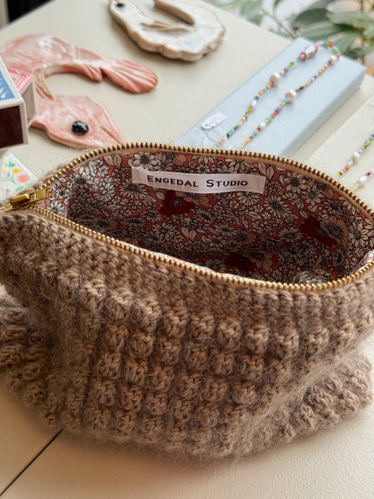 Bubble Clutch, standard | Lys brun