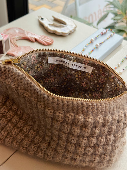 Bubble Clutch, standard | Lys brun