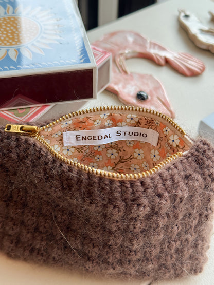 Bubble Clutch, lille | Mørk brun
