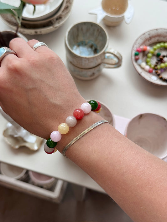 Bracelet with natural stones | Purple