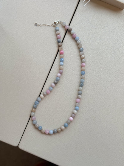 Halskæde | Blå pastel