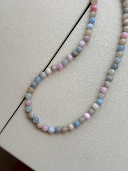 Halskæde | Blå pastel