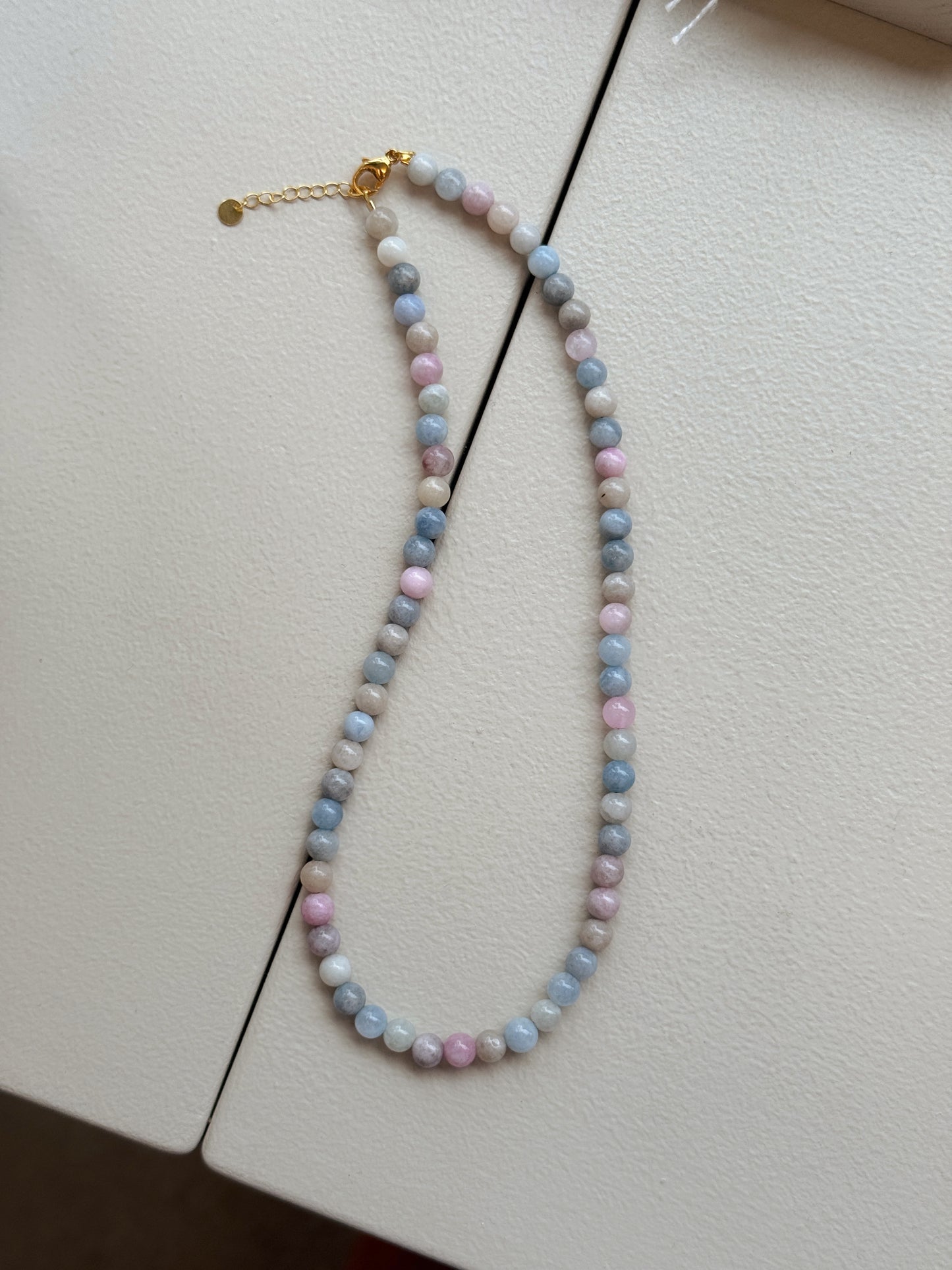 Halskæde | Blå pastel