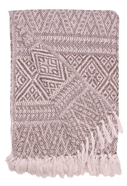 Plaid | Ingrid-Karamel/Natur, 130x180cm
