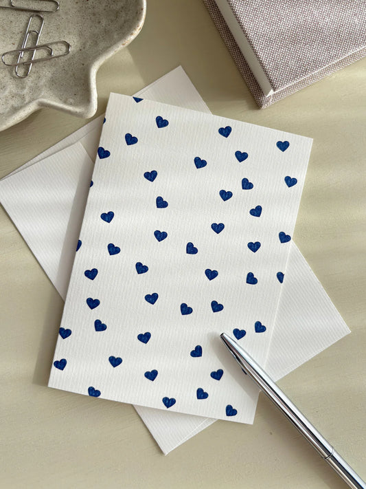 Petit Coeurs Bleus | Greeting Card