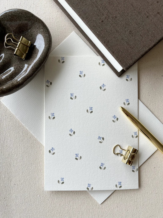 Petit Fleur Bleu Clair | Greeting Card