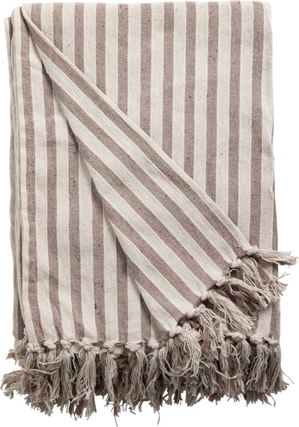 Plaid | Stribet-Lys Pink, 130x180cm
